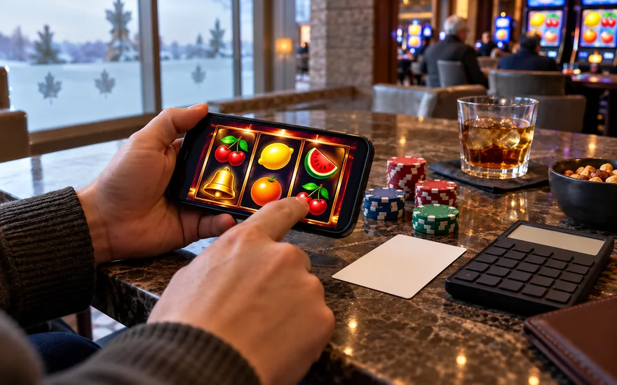 jackpot city free spins code in Canada with rotating casino reels and a blank coupon