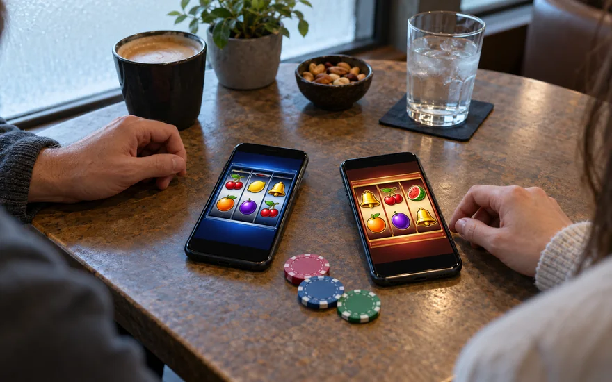 High RTP slots comparison with two different casino reel screens
