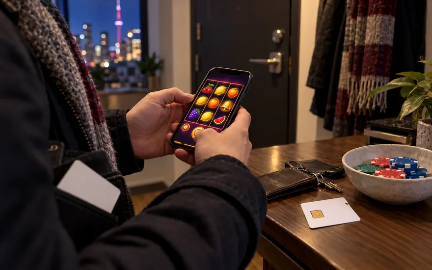 jackpotcity online casino login in Canada with a casino phone and plain-backed ID